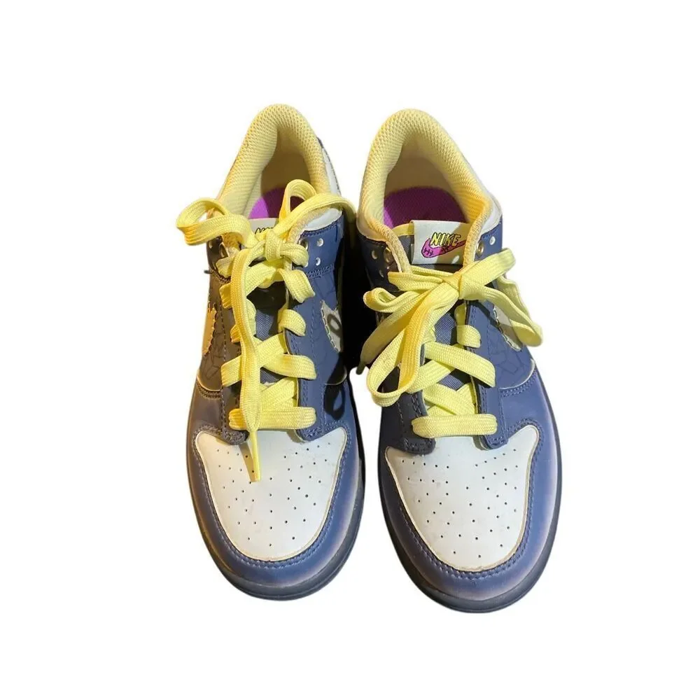 Nike dunk low Frankenstein boys, blue and yellow kids sneakers size 3Y